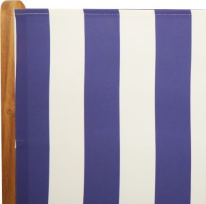 vidaXL Rozkładane krzesła ogrodowe, 6 szt., niebiesko-biała tkanina 9