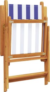 vidaXL Rozkładane krzesła ogrodowe, 8 szt., niebiesko-biała tkanina 7