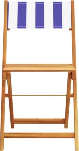 vidaXL Składane krzesła ogrodowe, 8 szt., niebiesko-biała tkanina 4