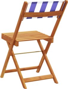 vidaXL Składane krzesła ogrodowe, 8 szt., niebiesko-biała tkanina 6