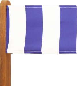 vidaXL Składane krzesła ogrodowe, 8 szt., niebiesko-biała tkanina 9