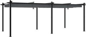 vidaXL Altana ogrodowa ze zwijanym dachem, antracytowa, 3x6 m 2