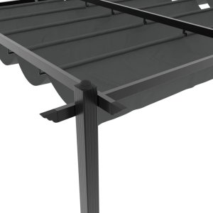 vidaXL Altana ogrodowa ze zwijanym dachem, antracytowa, 3x6 m 9