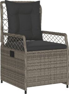 vidaXL 5-cz. zestaw mebli ogrodowych z poduszkami, szary, rattan PE 3