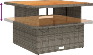 vidaXL 5-cz. zestaw mebli ogrodowych z poduszkami, szary, rattan PE 5