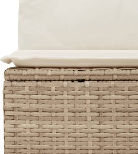 vidaXL 7-cz. zestaw wypoczynkowy do ogrodu, z poduszkami, beżowy 8