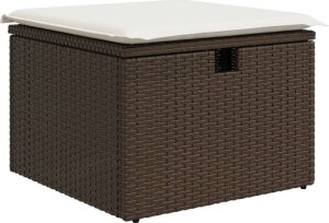 vidaXL 6-cz. zestaw wypoczynkowy do ogrodu, z poduszkami, brązowy 7