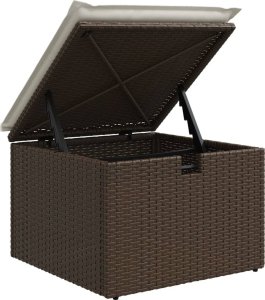 vidaXL 6-cz. zestaw wypoczynkowy do ogrodu, z poduszkami, brązowy 10