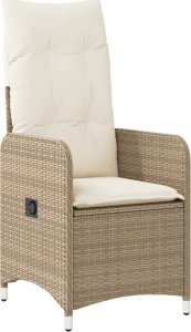 vidaXL 5-cz. zestaw mebli ogrodowych z poduszkami, beżowy, polirattan 3