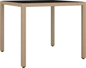 vidaXL 5-cz. zestaw mebli ogrodowych z poduszkami, beżowy, polirattan 4