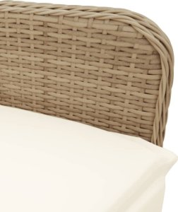 vidaXL 5-cz. zestaw mebli ogrodowych z poduszkami, beżowy, polirattan 8