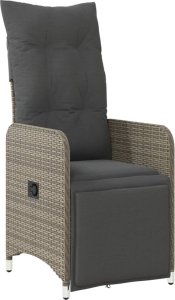 vidaXL 5-cz. zestaw mebli ogrodowych z poduszkami, szary, polirattan 3