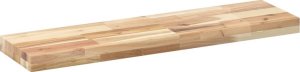 vidaXL Półka ścienna, 80x20x4 cm, surowe lite drewno akacjowe 3