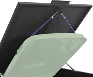 vidaXL Obudowa na 5 koszy na śmieci, czarna, 345x79x117 cm 9