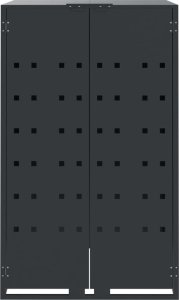 vidaXL Obudowa na 2 kosze na śmieci, antracytowa, 138x79x117 cm 5