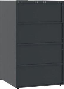 vidaXL Obudowa na 2 kosze na śmieci, antracytowa, 138x79x117 cm 7