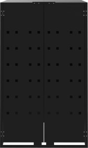 vidaXL Obudowa na 3 kosze na śmieci, czarna, 207x79x117 cm 5