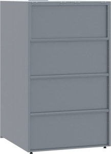 vidaXL Obudowa na 3 kosze na śmieci, szara, 207x79x117 cm, stal 7