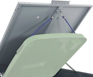 vidaXL Obudowa na 3 kosze na śmieci, szara, 207x79x117 cm, stal 9