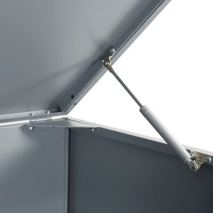 vidaXL Obudowa na 3 kosze na śmieci, szara, 207x79x117 cm, stal 10