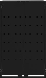 vidaXL Obudowa na 4 kosze na śmieci, czarna, 276x79x117 cm 5