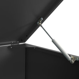 vidaXL Obudowa na 4 kosze na śmieci, czarna, 276x79x117 cm 10