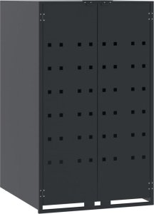 vidaXL Obudowa na 6 koszy na śmieci, antracytowa, 414x79x117 cm 4