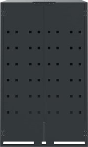 vidaXL Obudowa na 6 koszy na śmieci, antracytowa, 414x79x117 cm 5