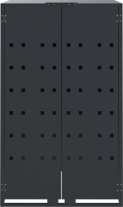 vidaXL Obudowa na 3 kosze na śmieci, antracytowa, 207x79x117 cm 5