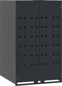 vidaXL Obudowa na 4 kosze na śmieci, antracytowa, 276x79x117 cm 4