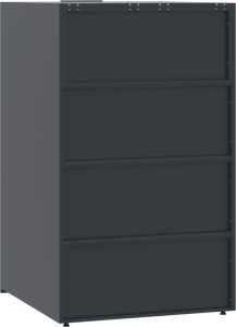 vidaXL Obudowa na 4 kosze na śmieci, antracytowa, 276x79x117 cm 7