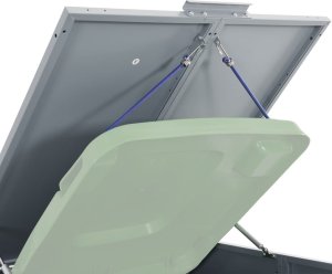 vidaXL Obudowa na 2 kosze na śmieci, szara, 138x79x117 cm, stal 9