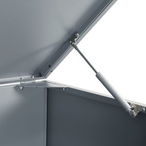 vidaXL Obudowa na 2 kosze na śmieci, szara, 138x79x117 cm, stal 10