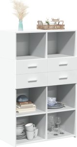 vidaXL Wysoka szafka, biała, 80x42,5x124 cm 3