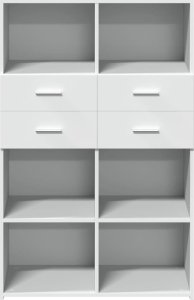 vidaXL Wysoka szafka, biała, 80x42,5x124 cm 4