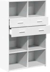 vidaXL Wysoka szafka, biała, 80x42,5x124 cm 7