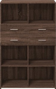 vidaXL Wysoka szafka, brązowy dąb, 80x42,5x124 cm 4