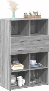 vidaXL Wysoka szafka, szary dąb sonoma, 80x42,5x124 cm 3
