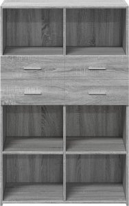 vidaXL Wysoka szafka, szary dąb sonoma, 80x42,5x124 cm 4