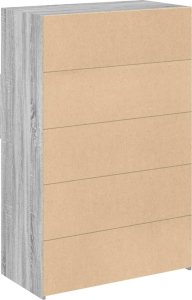 vidaXL Wysoka szafka, szary dąb sonoma, 80x42,5x124 cm 6