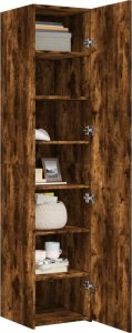 vidaXL Wysoka szafka, przydymiony dąb, 40x42,5x185 cm 3