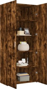 vidaXL Wysoka szafka, przydymiony dąb, 80x42,5x185 cm 3