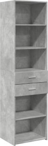 vidaXL Wysoka szafka, szarość betonu, 50x42,5x185 cm 2