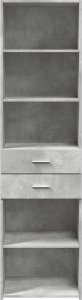 vidaXL Wysoka szafka, szarość betonu, 50x42,5x185 cm 4