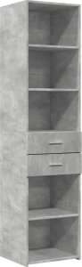 vidaXL Wysoka szafka, szarość betonu, 45x42,5x185 cm 2