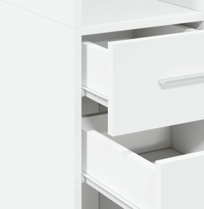 vidaXL Wysoka szafka, biała, 50x42,5x185 cm, materiał drewnopochodny 7