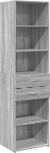vidaXL Wysoka szafka, szary dąb sonoma, 50x42,5x185 cm 2