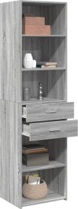 vidaXL Wysoka szafka, szary dąb sonoma, 50x42,5x185 cm 3