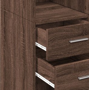 vidaXL Wysoka szafka, brązowy dąb, 70x42,5x185 cm 7