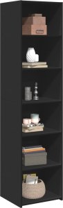 vidaXL Wysoka szafka, czarna, 45x41x185 cm, materiał drewnopochodny 3